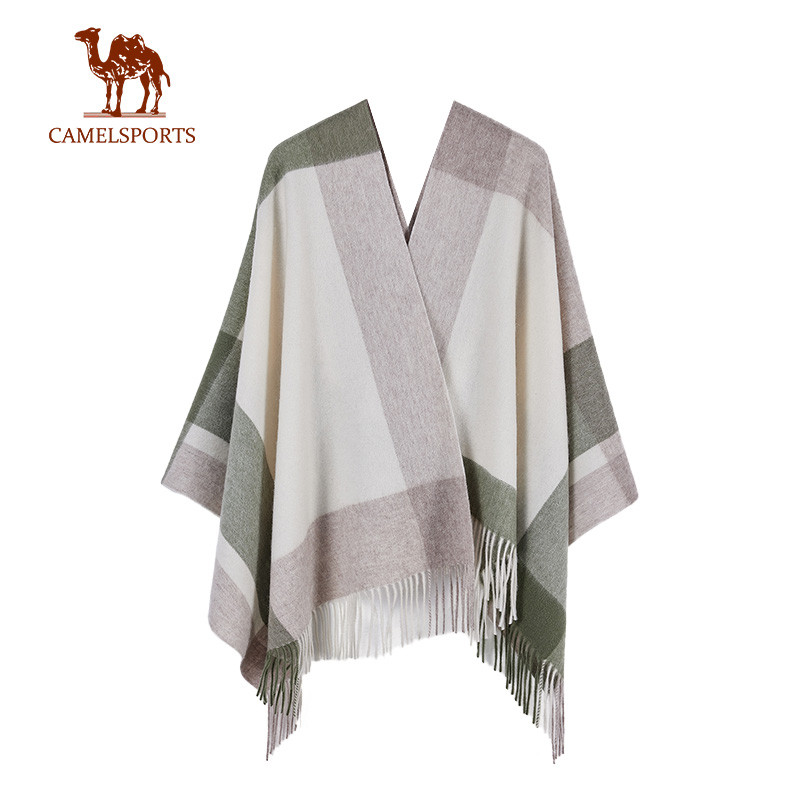 CAMEL SPORTS ผ้าพันคอกลางคุณภาพสูงจากขนสัตว์แท้ 100%, ออกแบบให้อบอุ่นและเหมาะสำหรับผู้หญิงในฤดูหนาว และใช้งานได้ดีในการแข่งขันแต่ละรายการ