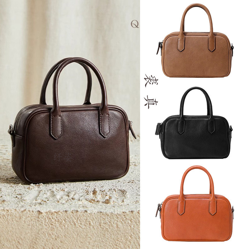 Qiuzhen Casual Cowhide Messenger Bag กระเป๋าสะพายข้าง พกพาสะดวก ดีไซน์หรูหรา