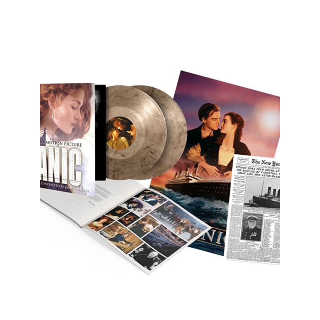 พร้อมสต็อก TITANIC TITANIC TITANIC Original Soundtrack 2LP Vinyl Record Smoke Ribbon Number
