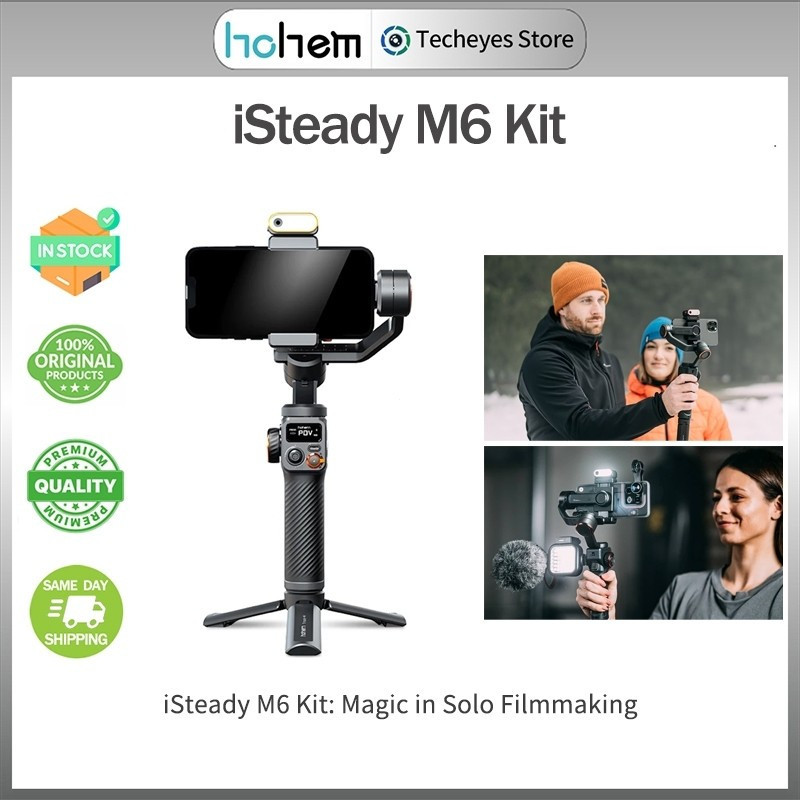 Hohem iSteady M6 ชุด Gimbal Stabilizer พร้อม AI Tracker3Axis โทรศัพท์ Gimbal สําหรับ PhoneHT99 TMB6