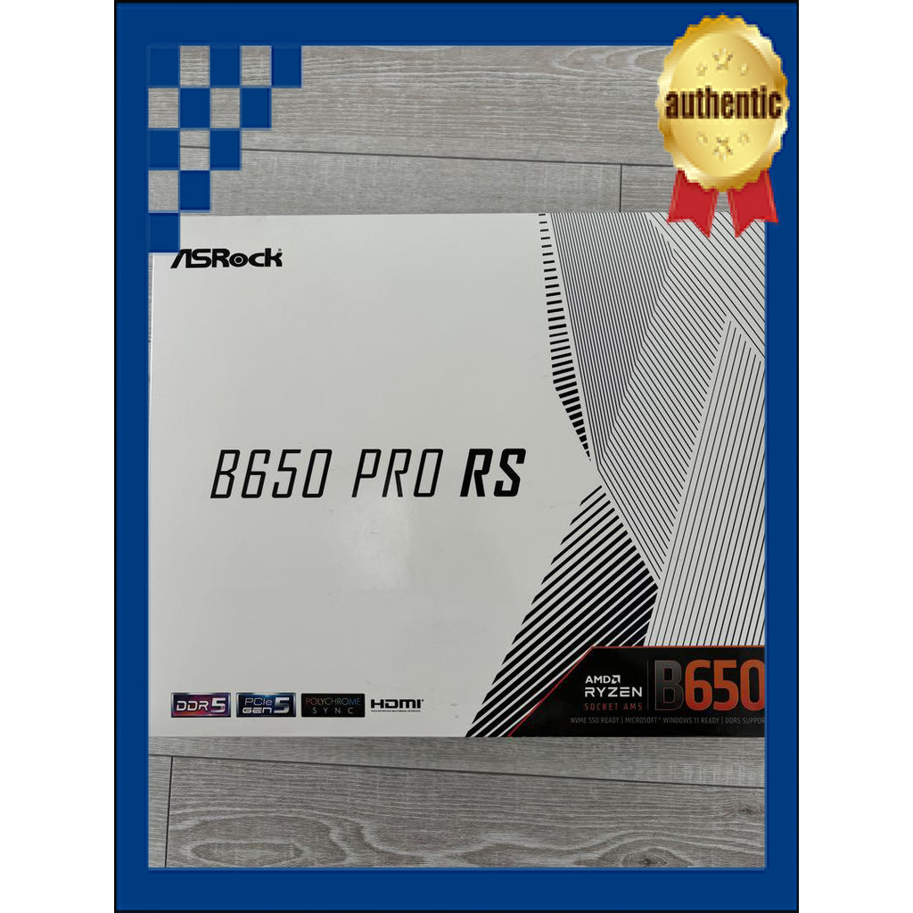 ASRock Motherboard B650 Pro RS, compatible with AMD Ryzen 7000 series CPUs (Socket AM5), B650E ATX M