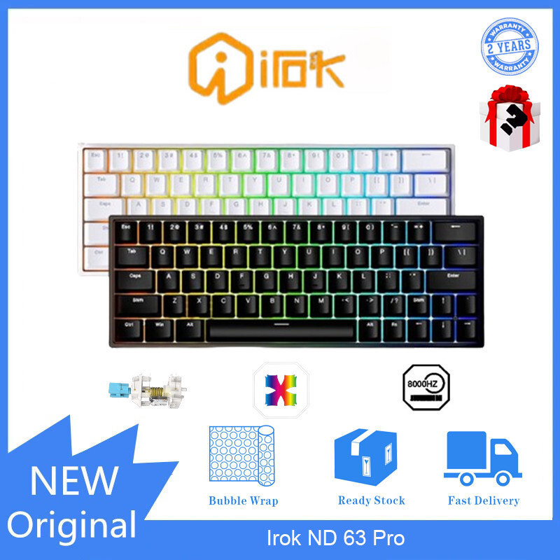 Irok ND63 Pro Magnetic switch คีย์บอร์ด SOCD แบบถอดเปลี่ยนได้ร้อนHT99 LBGE