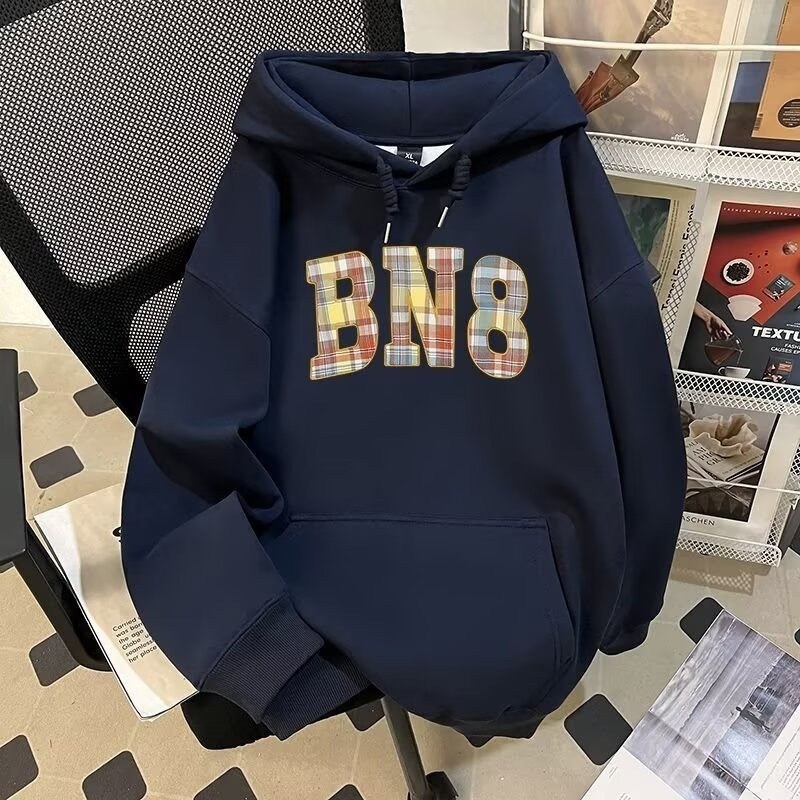 2025 New Fashion Loose Hooded Sweatshirt Spring Autumn Trendy Black Petite Hot-Selling Jacket new23 