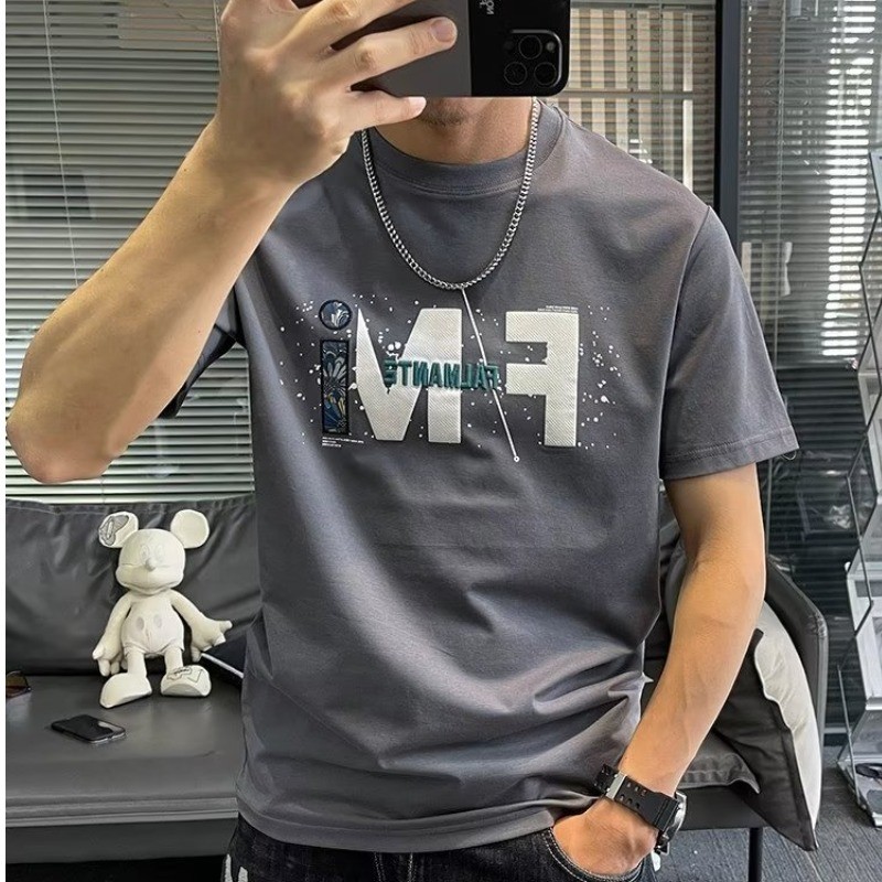 COD 2025 Short Sleeve T-Shirt Round Neck New Youth Trendy Versatile Fashion Brand Urban Style Standa