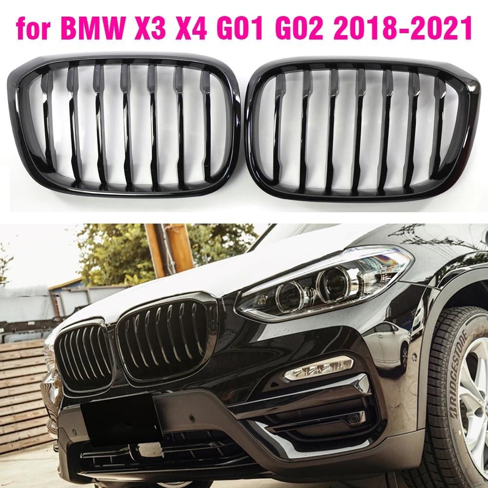 Gloss สีดําด้านหน้า Kidney Grille Slat สไตล์ย่างสําหรับ BMW X3 G01 X4 G02 สําหรับ BMW x3 25i 28i สํา