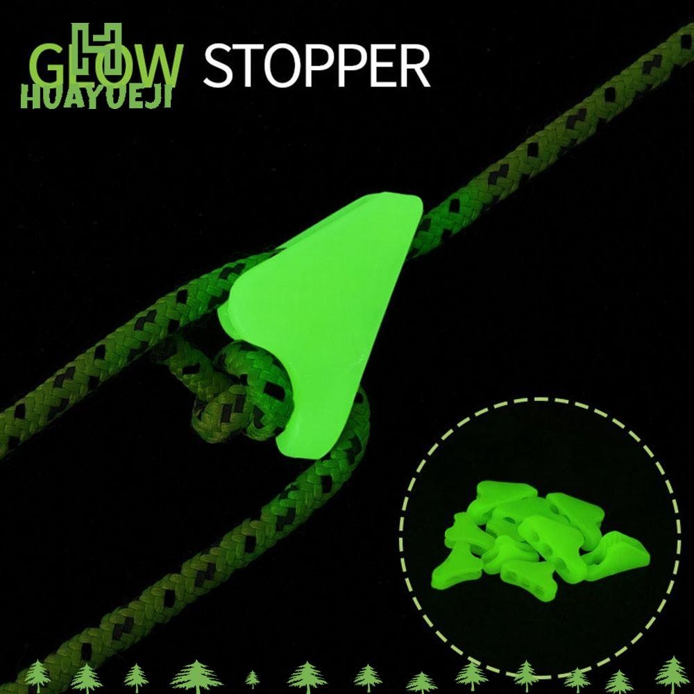 HUAYUEJI 10 ชิ้นลมเชือกหัวเข็มขัดสามเหลี่ยมกันสาด Wigwam Adjuster ตะขอกระชับพลาสติก