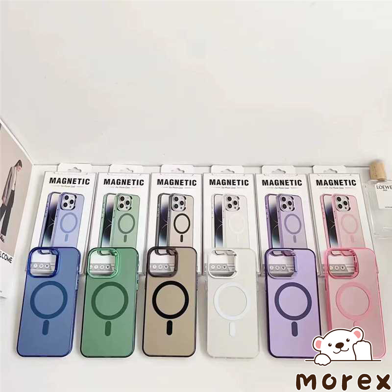 เคสโทรศัพท์รุ่น11เคส สำหรับIPhone 13 17 AIR 14 12 16 15 11 Pro Max 16 15 Plus ตัวเรือนประจุแม่เหล็กไฟฟ้าอินเทรนด์สีทึบ