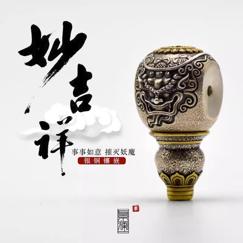 Patterned Bead Bodhi National Trend Buddha Head#Buddhist Beads Spacer Beads8cc Accessories Three-Way