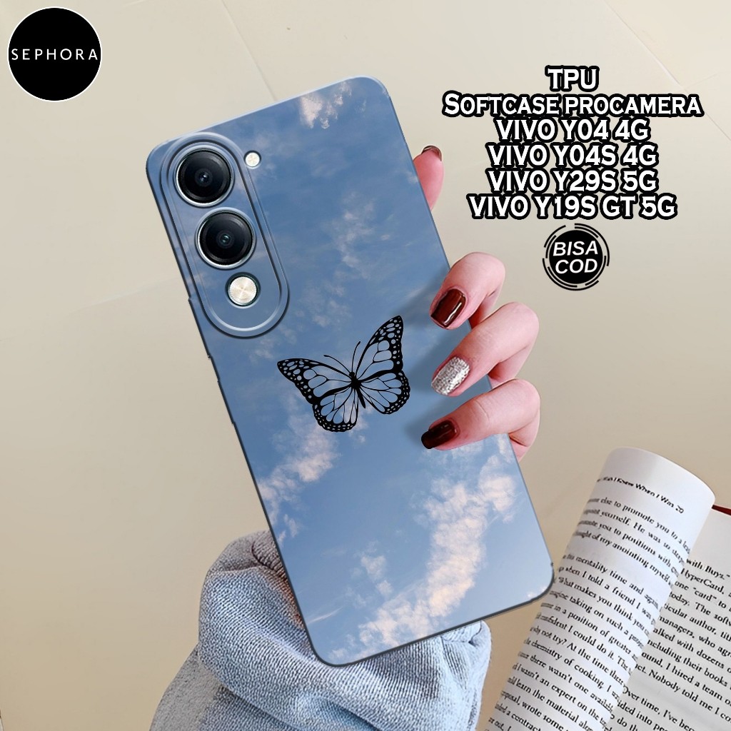 เคส VIVO Y04/Y04s/Y29s/Y19s GT - เคสแฟชั่นผีเสื้อ - เคส VIVO Y04/Y04s/Y29s/Y19s GT Softcase - เคสกล้