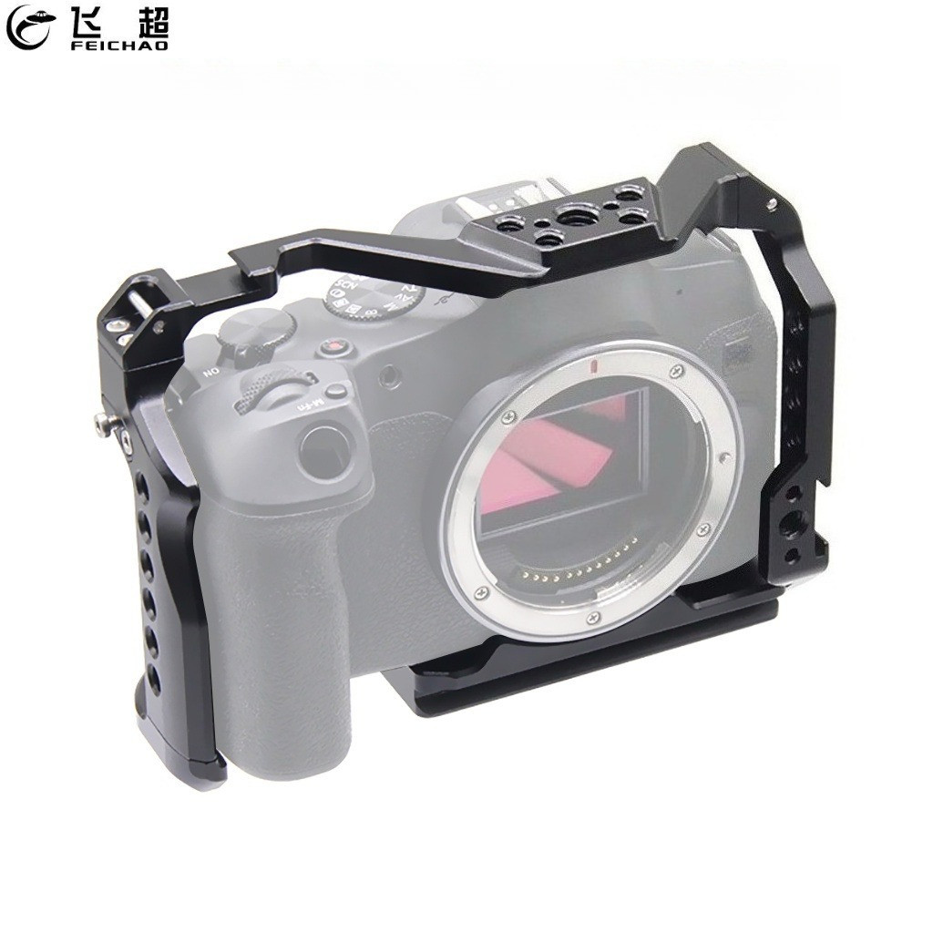 ﻿ FEICHAO สําหรับ Canon EOS R8 กล้องโลหะกล้อง Rig & Top Handle Grip 1/4 Arri ตําแหน่งรูรองเท้าเย็น M
