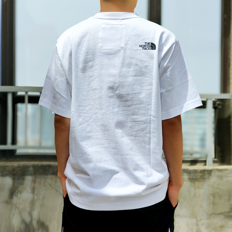 The North Face เสื้อยืดแขนสั้น ผ้าฝ้ายแท้ สไตล์ใหม่ม้าลาย สำหรับทั้งผู้ชายและผู้หญิง