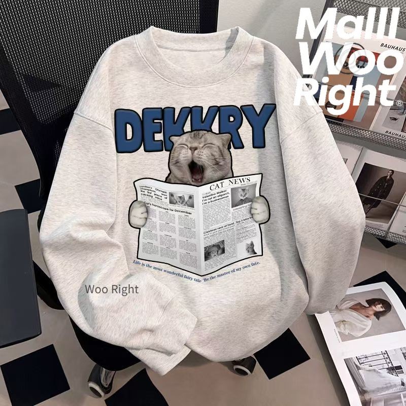 จัดส่งตลอด 24 ชั่วโมง Woo Right COD เสื้อฮู้ดี้แขนยาวสไตล์ NASA ตัวтепสบายสุดชิค!