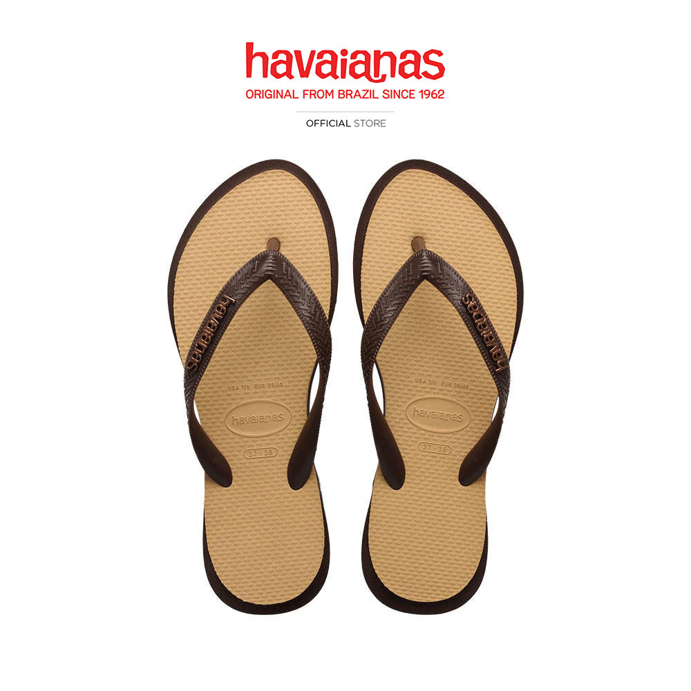 HAVAIANAS รองเท้าแตะ Top Point Fusion Flip Flops BROWN/GOLD 415017218593F_F5GDXX
