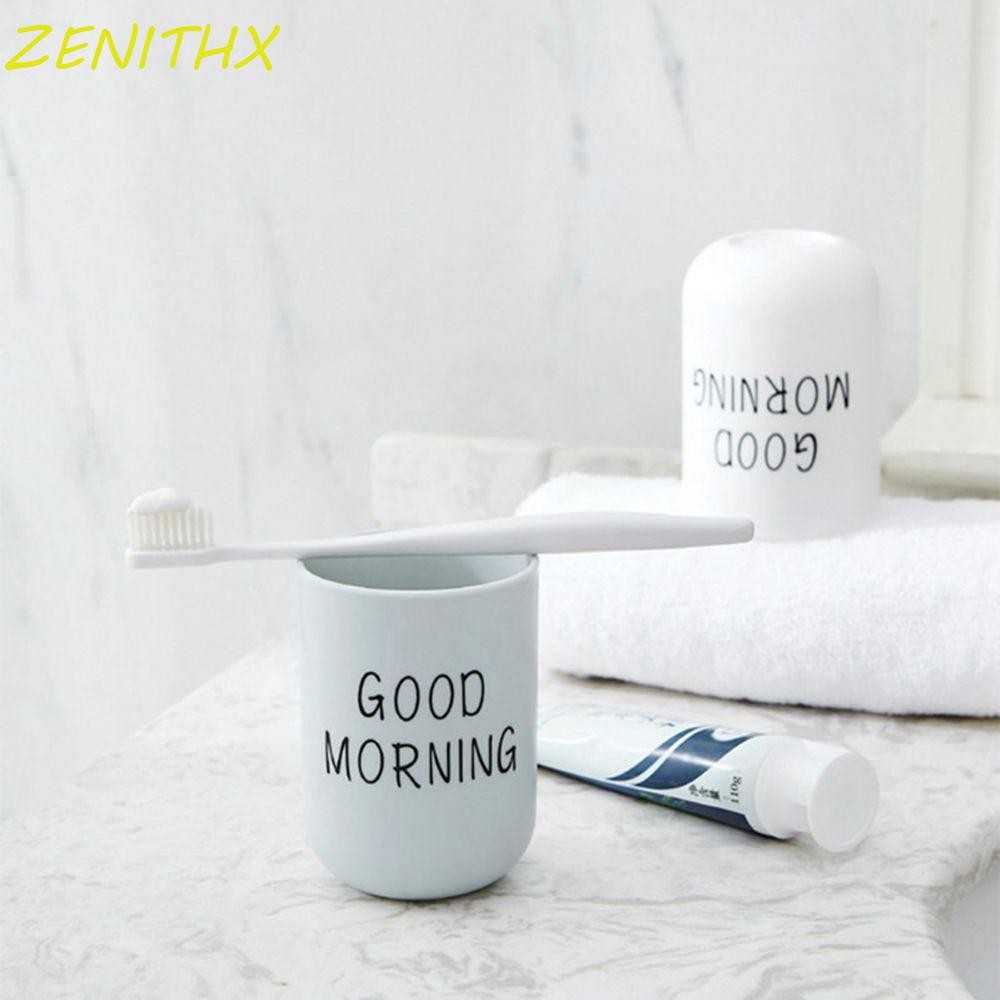 ZENITHX Good Morning ถ้วยสําหรับเครื่องดื่มแบบพกพาสไตล์นอร์ดิกผู้ถือแปรงสีฟันจัดเก็บถ้วยดื่ม Drinkwa