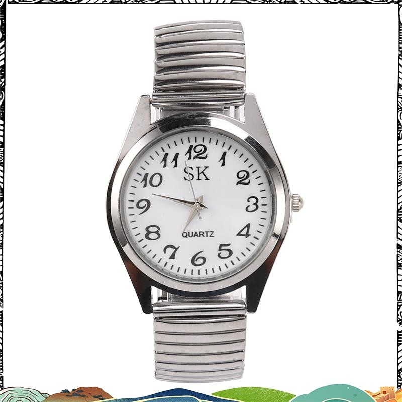 Big Numbers Stretching Steel Men Lady Sports Wrist Watch 1.4" neweer