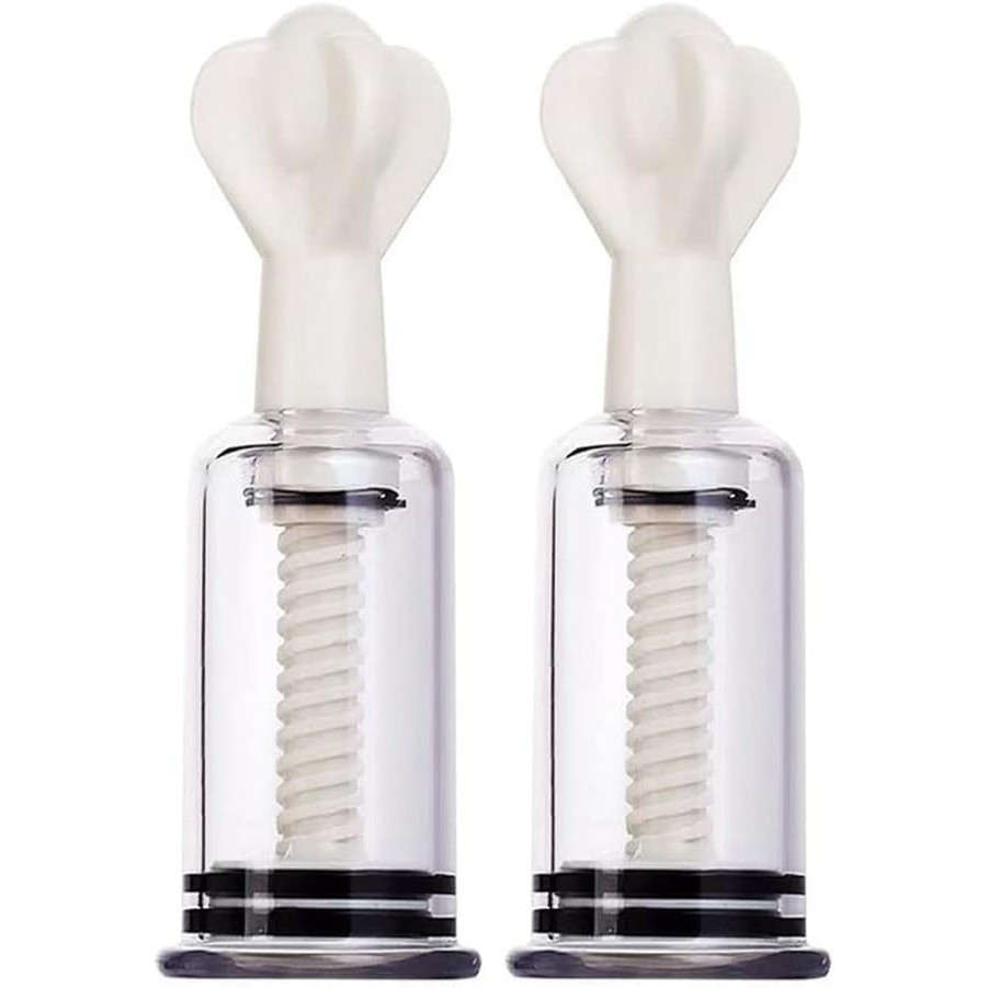 Angeer 2 Pcs/Set Cupping Set,Vacuum Twist Suction Cupping Device for Relaxation Pain Relief(S, White