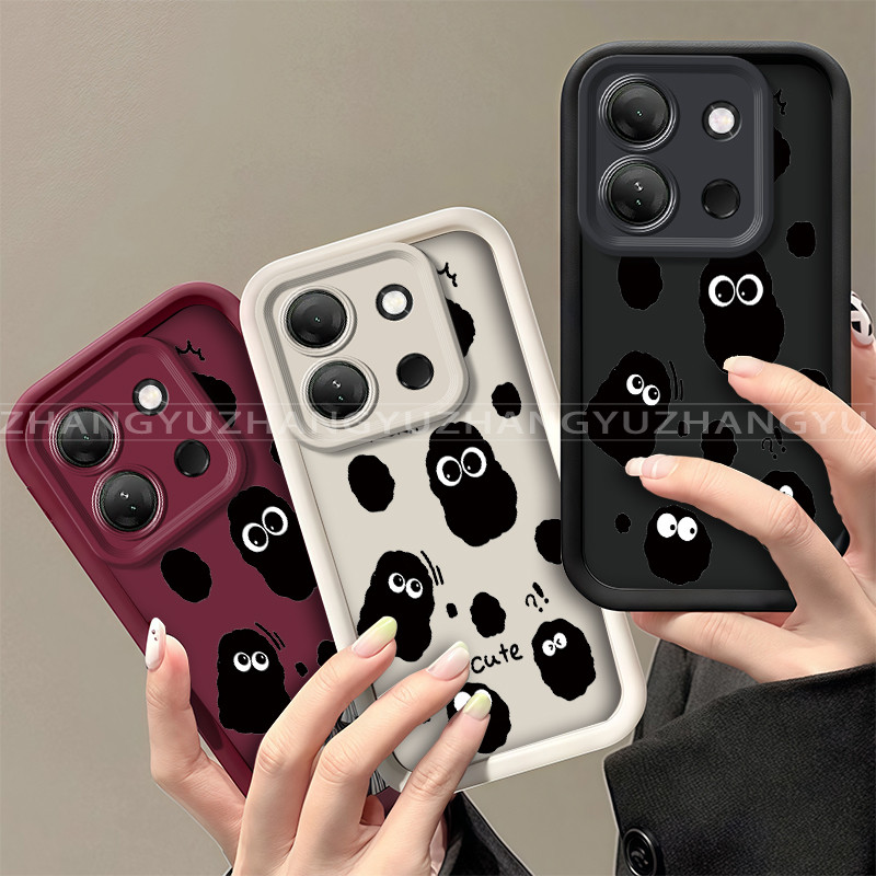 เหมาะสําหรับเคสโทรศัพท์ infinix SMART 7 HD PLUS ใหม่ลายการ์ตูนลูกบอลถ่านหินพร้อมปกอ่อนสุนทรียศาสตร์ 