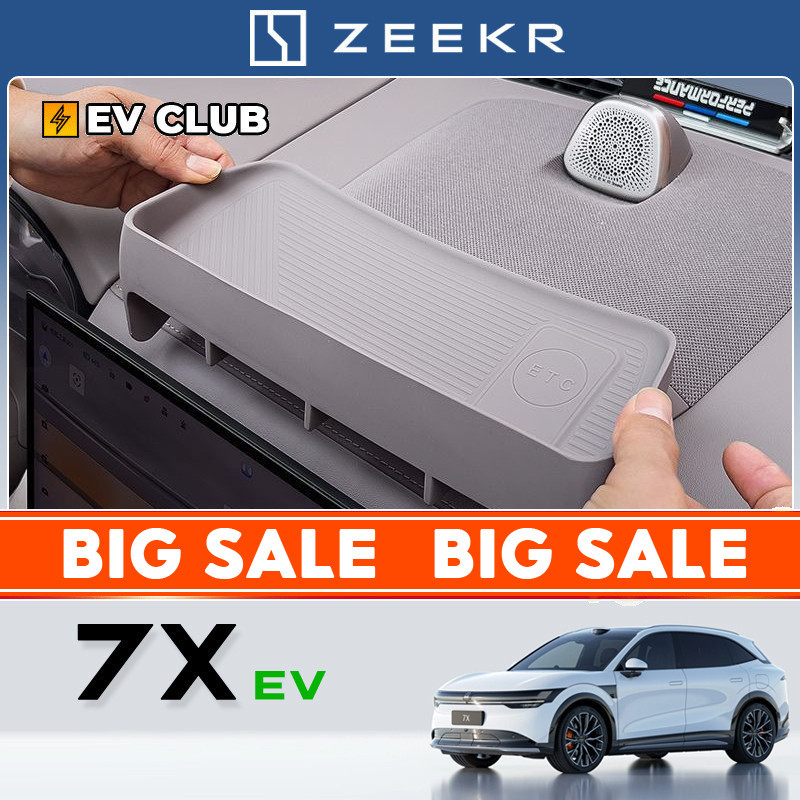 2025 Geely Zeekr 7X SUV EV รถพิเศษเฉพาะหน้าจอด้านหน้ากล่องเก็บของด้านหลังวัสดุซิลิโคนกาวฟรีกล่องเก็บ