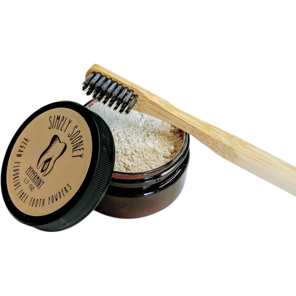 ฟลูออไรด์ Free Remineralizing Toothpaste Powder I Vegan I Gluten Free I Organic Peppermint Essential