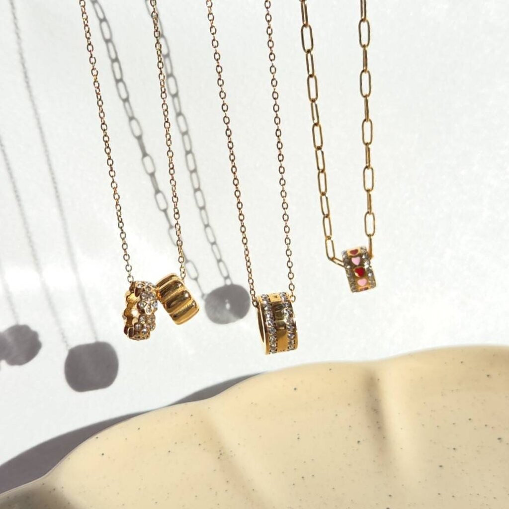 (WELRY.acc) พร้อมส่ง สร้อยคอสีทองพร้อมจี้ รุ่น Rolling