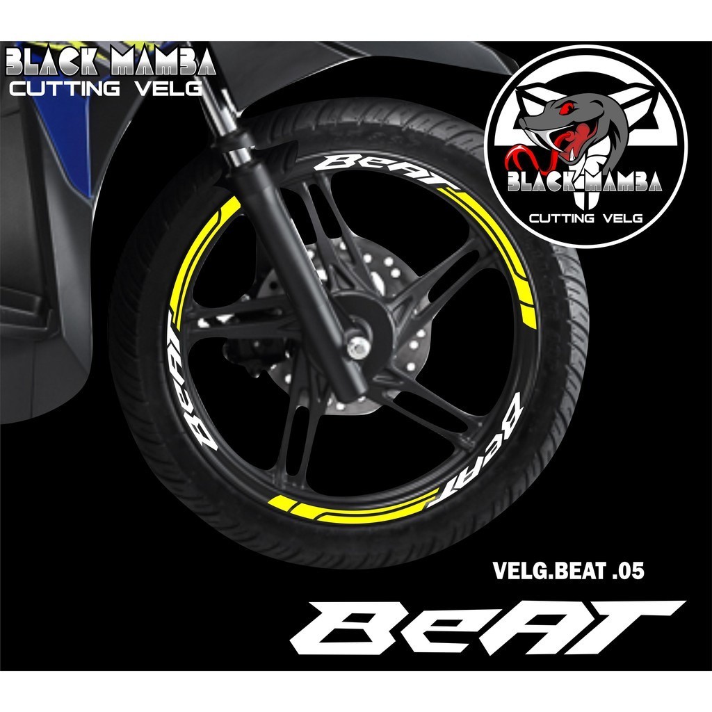 BEAT RIM CUTTING STICKER - HONDA BEAT 06 TIRE/VELG VARIATION LIST STICKER