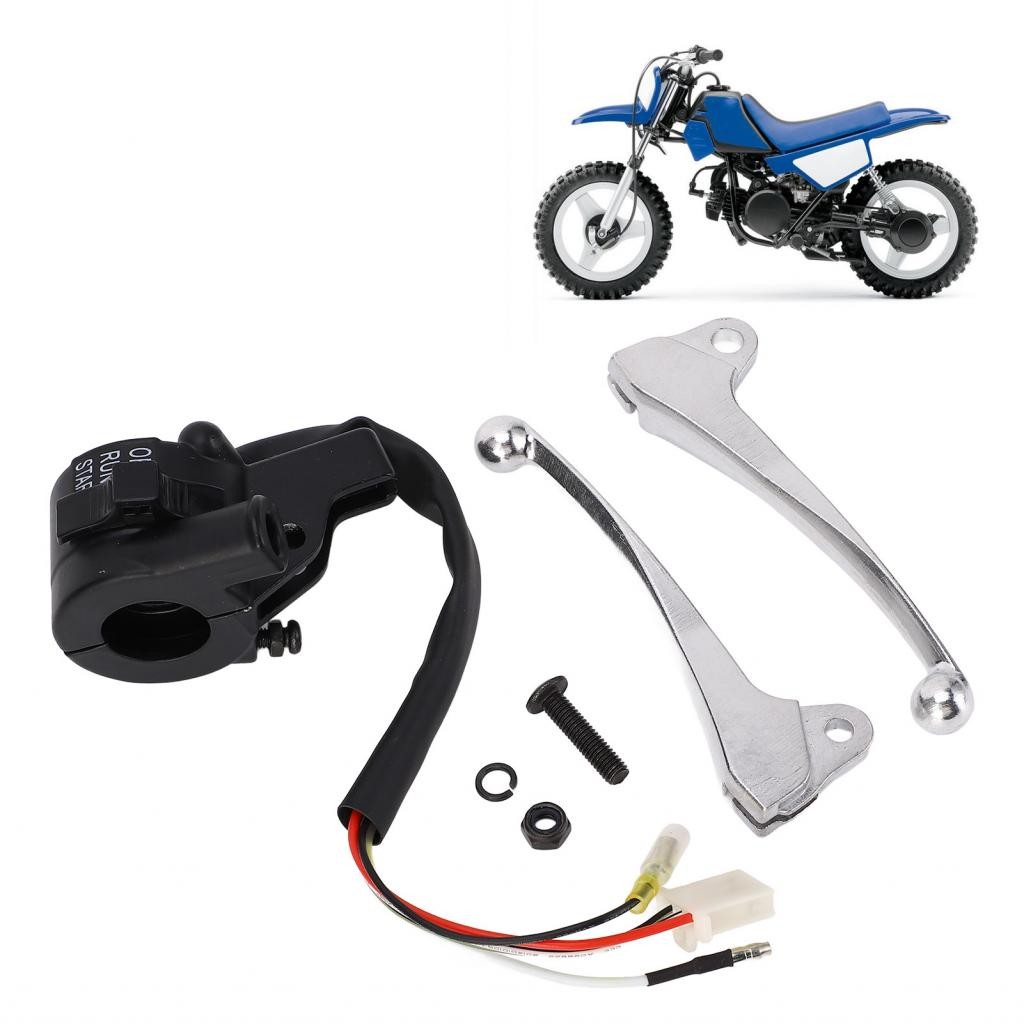 Soyoung Qiilu คันเร่งสวิทช์เบรค Levers Grip ชุดสําหรับ PW50 PY50 Peewee 50 Dirt Bike พร้อม