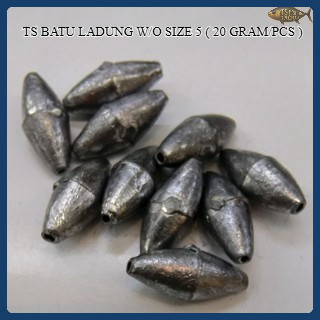 [MY] Inter Line Fishing Lead Sinker / Batu Ladung Pancing W/O 5 ( 20g )