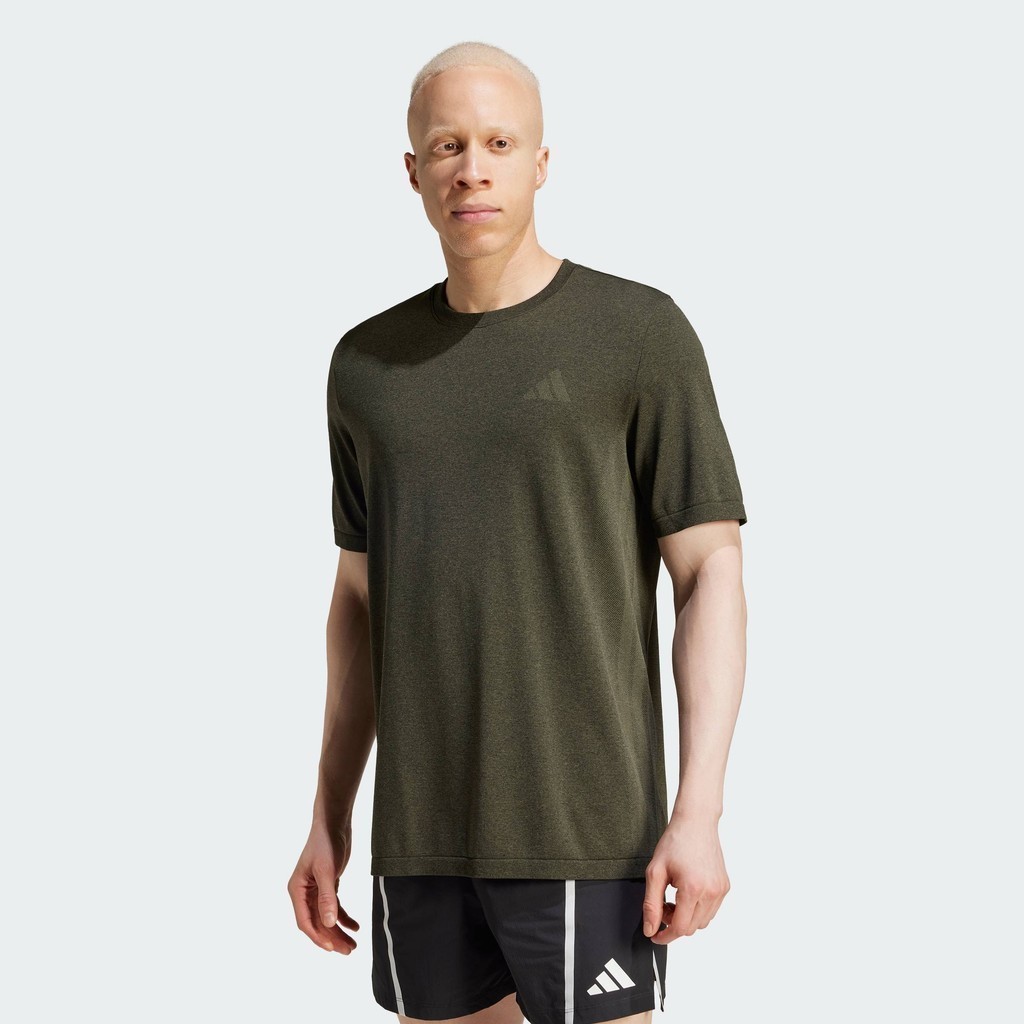 adidas Gym & Training เสื้อยืด Train Essentials Structure ผู้ชาย สีเขียว IS6929