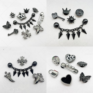 JlBT1 Shoe Charms Metal punk Chain shoe buckle  Shoes Access…