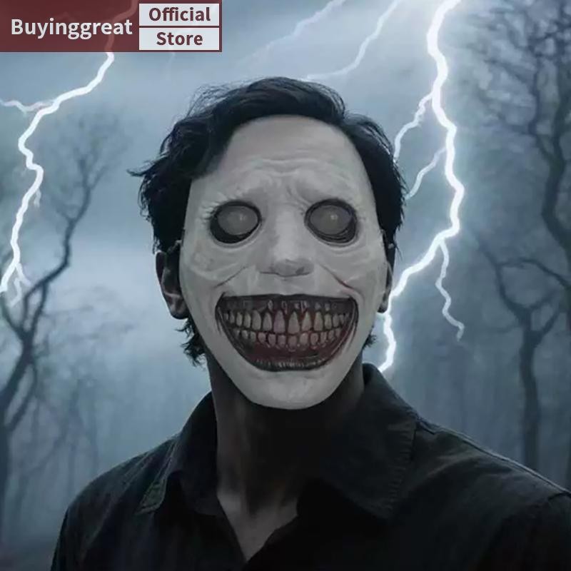 TST สยองขวัญ Exorcist ยิ้ม Face Demon หน้ากากคอสเพลย์ Evil Creepy Ghost Skull หน้ากากพลาสติกฮาโลวีน 