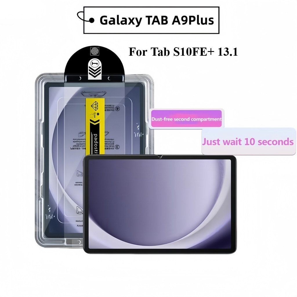 [ติดตั้งง่าย] ฟิล์มกระจกนิรภัย Tab S8+/S9+/S10FE+/A11+/A9+/S6Lite 13.1 S7/S9FE/S10LITE นิ้ว ไม่เป็นฝุ่น ติดฟิล์มเร็ว