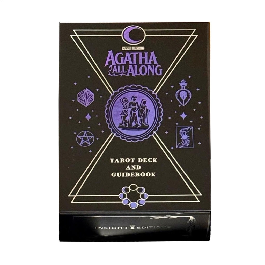 Agatha All Along Tarot Deck 78 การ์ดดาดฟ้าเวอร์ชันภาษาอังกฤษ Fate Prititive Divination Party การ์ด