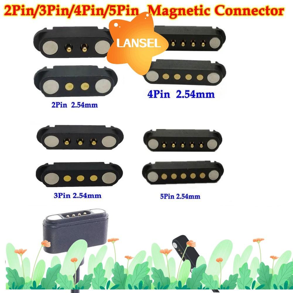 LANSEL Pogopin Magnetic Connector, 2Pin 3Pin 4Pin 5Pin กันน้ํา DC Magnetic Pogo Pin Connector, 2A Hi