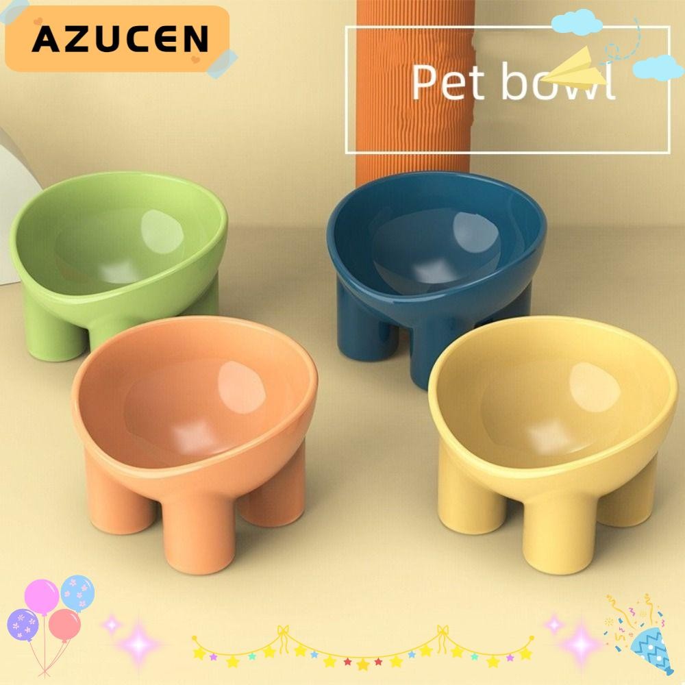 อาซเซน ชามแมว, ชามสุนัข 4 สีกันลื่น, อุปกรณ์ป้องกันคอเท้าสูง Stable ชามอาหารสัตว์เลี้ยงอุปกรณ์ให้อาหารสัตว์เลี้ยง