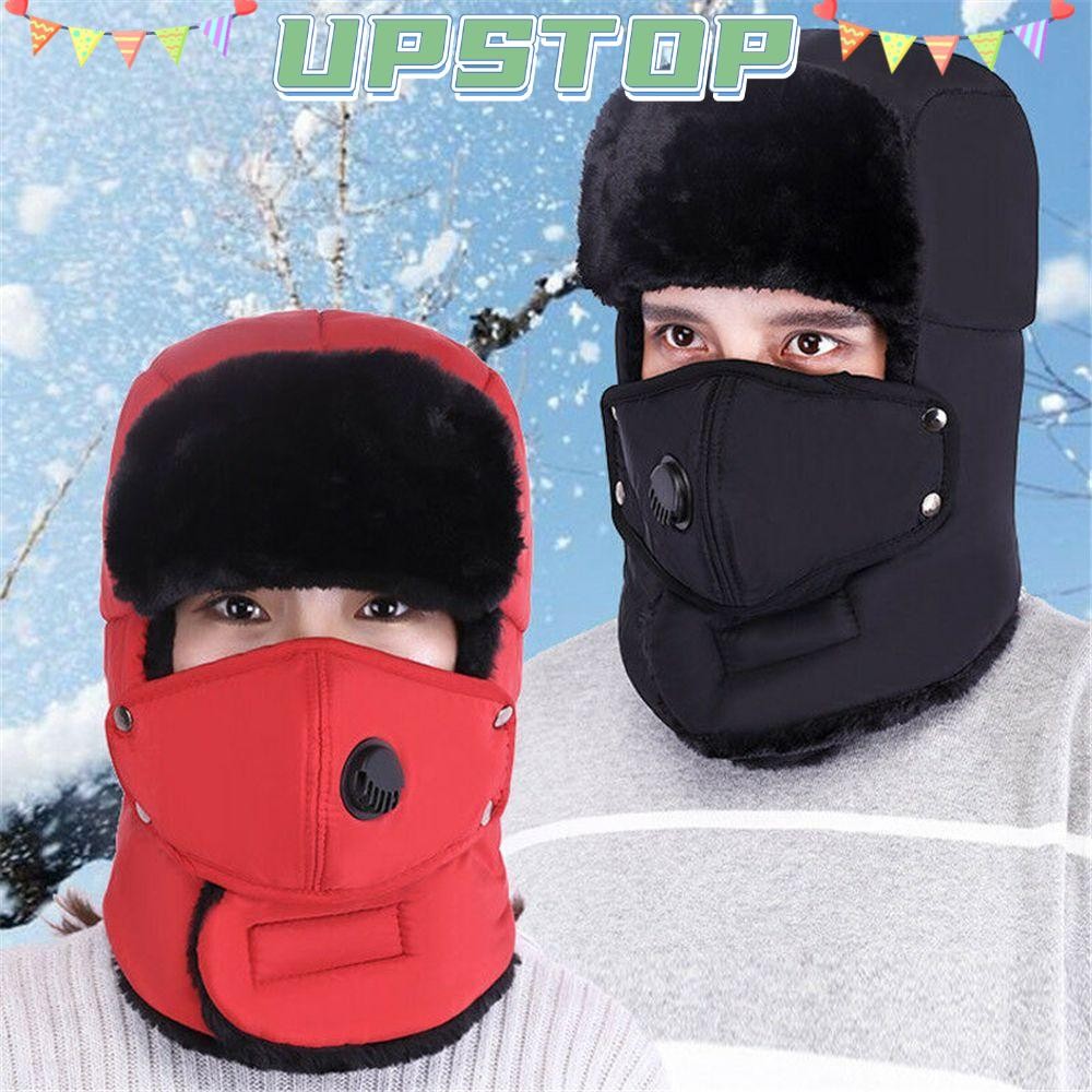 UPSTOPBO Trapper Hat Warm Ushanka Fur Earflap Winter Bomber Hat