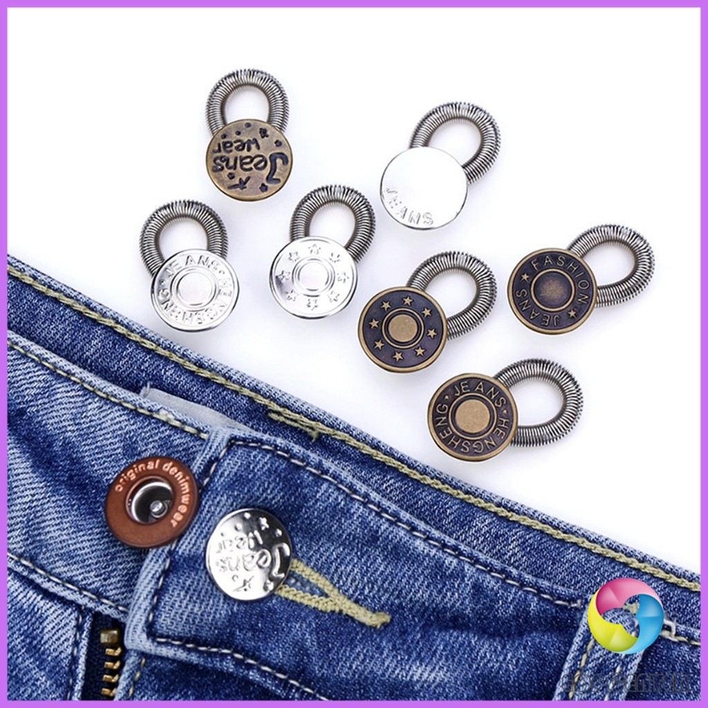 E.C. 3 ชิ้น/แพ็ค ปุ่มขยายเอว ปุ่มขยายเอวกางเกง ปุ่มขยายเอวสปริง กางเกง DIY  jeans buttons - รูปที่ 2
