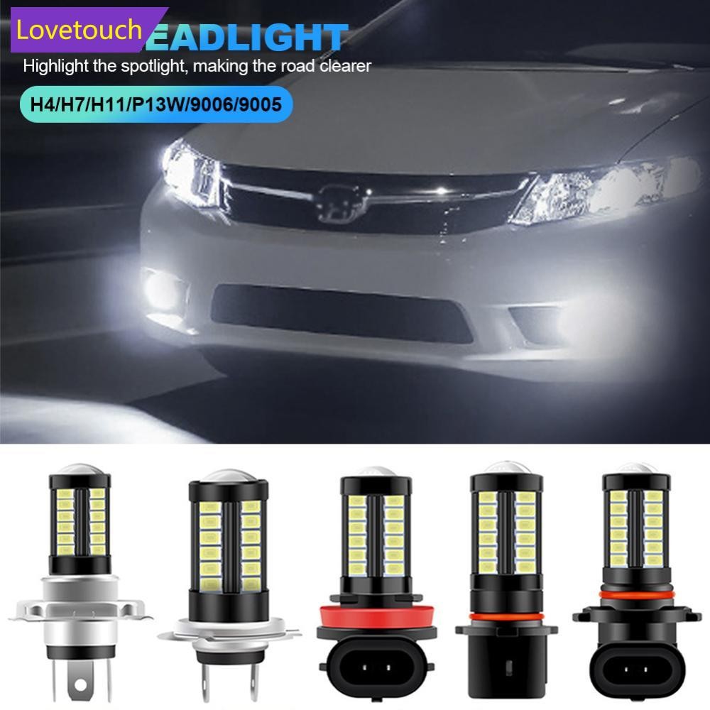 LOVETOUCH 1 PC H11 H8 H4 H7 P13W H1 9005 9006 รถ LED ไฟหน้าโคมไฟหมอกหลอดไฟอัตโนมัติขับรถวิ่งโคมไฟ 12