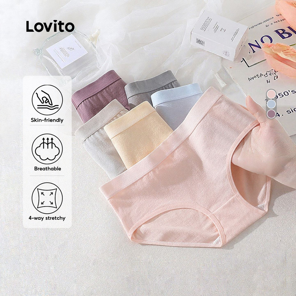 Lovito กางเกงในแบบสบาย LNE117252