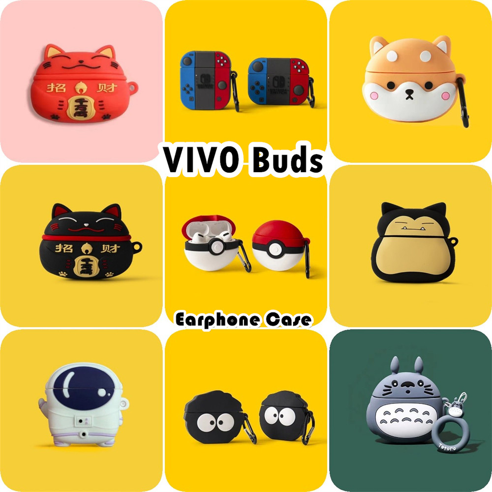 บูติกต้นฉบับสําหรับ VIVO Buds Case Simple การ์ตูนซิลิโคนอ่อนนุ่มหูฟังกรณีปลอก NO.1