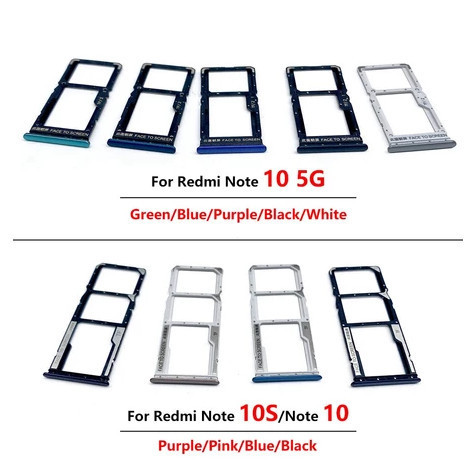 ซิมการ์ดถาดซิมการ์ดผู้ถือการ์ด Reader สําหรับ Xiaomi Redmi Note 10 Pro 5G 10S