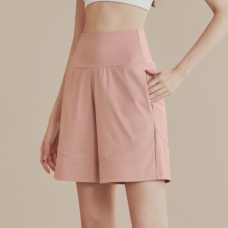 กางเกงขาสั้นผู้หญิง ขากลาง เอวสูง ผ้าเบา ใส่สบาย เหมาะโยคะ วิ่ง ลำลอง แบดมินตัน ไซส์ใหญ่ - รูปที่ 6