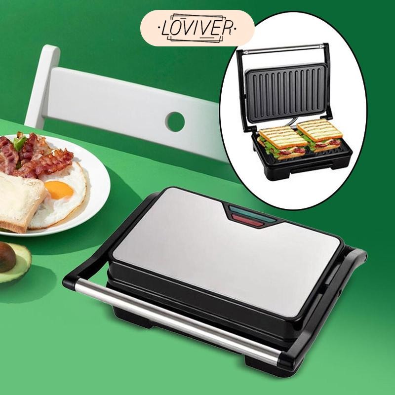 Panini Press ทําความสะอาดง่าย 750W Panini Maker สําหรับชีสเบอร์เกอร์ขนม
