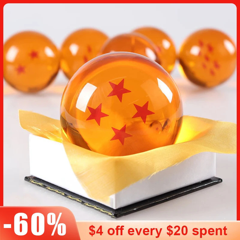 7.6 ซม.DBZ คริสตัลบอลอะนิเมะรูป 1 2 3 4 5 6 7 Star Shenron Wish Balls คอสเพลย์ Props สะสมเดสก์ท็อปตก