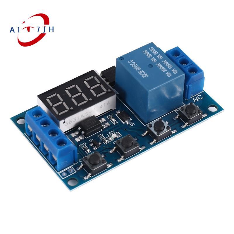 [ใหม่ A7]-521 Digital Time Delay 1 Way Relay Trigger Cycle Timer Delay Switch Circuit Board Timing C