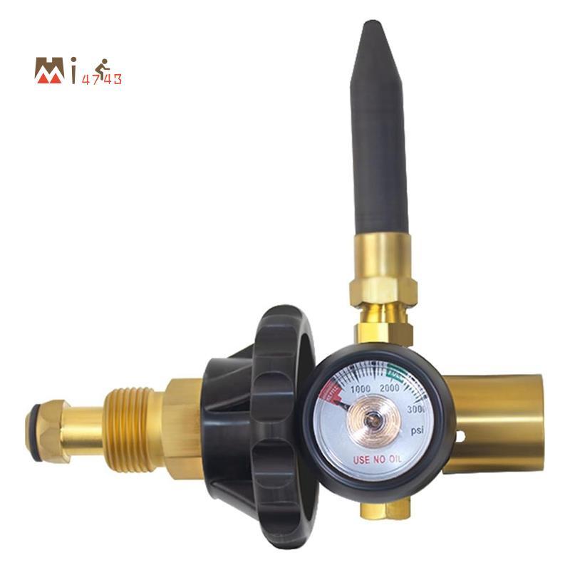 Mi4743Tank Regulator พร้อมมาตรวัด 0-3000 PSI Air Inflator สําหรับ CGA580 วาล์ว Helium Latex บอลลูนฟิ