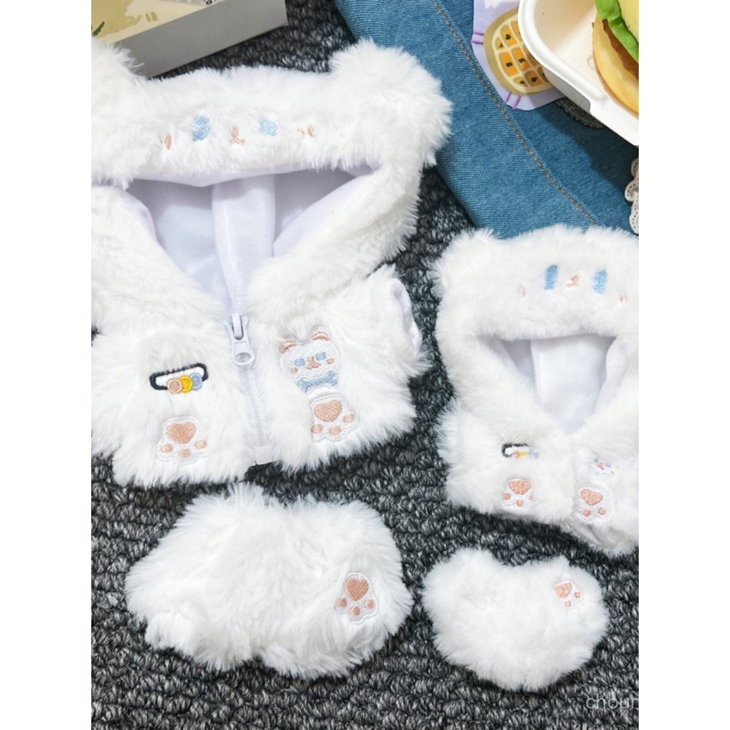 พร้อมสต็อกเสื้อผ้าเด็ก 10cm20cm40cm เสื้อผ้าเด็ก Ichiban รางวัลที่นั่งตุ๊กตาจี้ตุ๊กตาผ้าฝ้ายแต่งตัว 