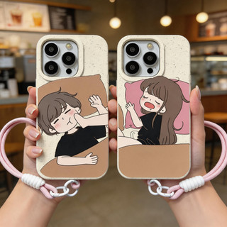 💖Cute Boy and Girl คู่รักกันกระแทกเคส สำหรับ iPhone 17ProMax 16plus 15 14 13pro 12 11ProMax -XMK8