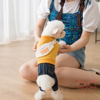 เสื้อผ้าสุนัขฤดูหนาวชุดสัตว์เลี้ยงแจ็คเก็ตสําหรับสุนัขเสื้อผ้าที่อบอุ่นเสื้อผ้าผ้ายีนส์