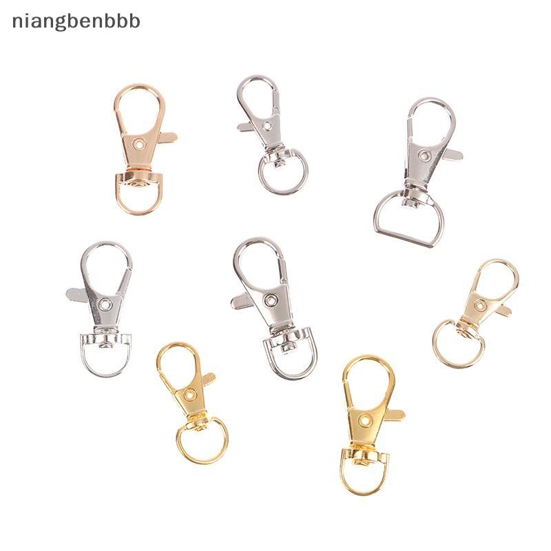(niangbenbbb) 10 ชิ้น/เซ็ตโลหะหมุนกุ้งก้ามกรามตะขอ Clasp พวงกุญแจ Snap Clasp กระเป๋าเครื่องประดับ Lanyard Trigger Bule DIY กระเป๋าอุปกรณ์เสริมใหม่