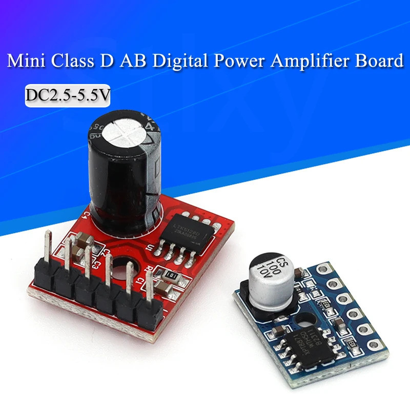 5128 เครื่องขยายเสียง 5W Class D เครื่องขยายเสียงดิจิตอล Mono Audio โมดูลต่ํา Distortion VS88715V DC